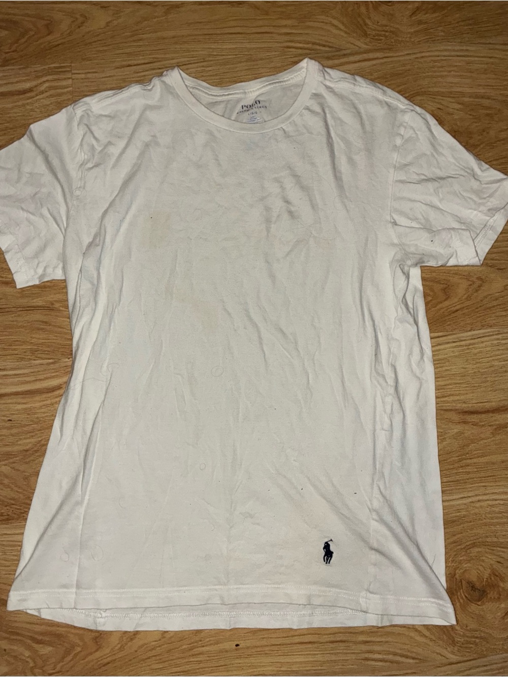 Polo by Ralph Lauren White Short Sleeve Crewneck Tee with Navy Pony